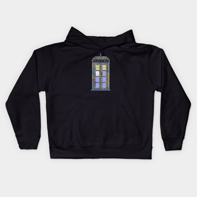 DragonCon Marriott Carpet TARDIS Atlanta Kids Hoodie by RetroZest